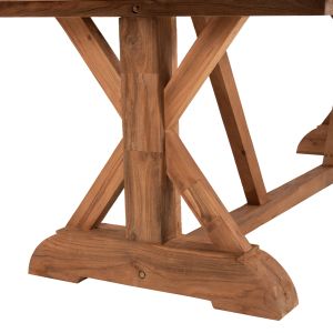 Dining table Kronos Hm9535 solid teak in natural color, 200x90x75cm