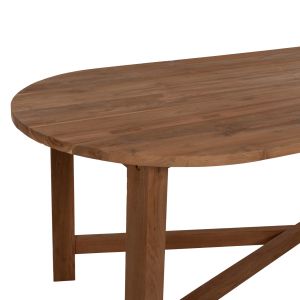 Dining table Kutai Hm9640 solid teak in natural color, 200x90x75cm