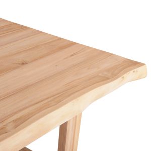 Dining table Leopold Hm9933.02 solid teak wood-light natural color 200.5x107x76hcm.