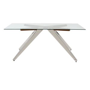 Dining table Liana with glass top 10mm 180x100x76cm