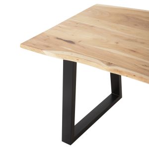 Dining table Lizard Sofia Slim .21 solid acacia with black metal legs 160x92x78hcm Hm8500