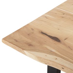 Dining table Lizard Sofia Slim .21 solid acacia with black metal legs 160x92x78hcm Hm8500