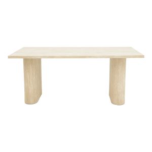 Dining table Loozir MDF white travertine color 180x90x75cm