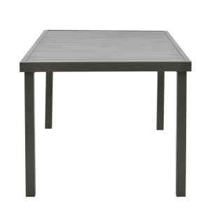 Dining table Mabu-klinton, set of 5 aluminum and fabric in anthracite color 150x80x74 cm