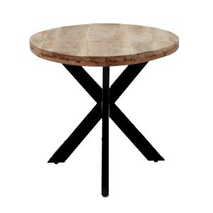 Majesty Industrial dining table with solid mango wood top 4cm 160x90x74cm