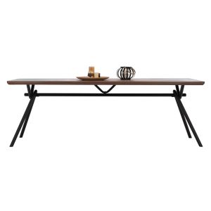 Dining table Mandy Mdf with walnut veneer metal legs Hm9303,02