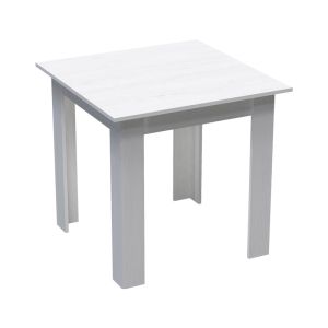 Dining table Manka-parker set of 3 pieces in white 80x80x77cm