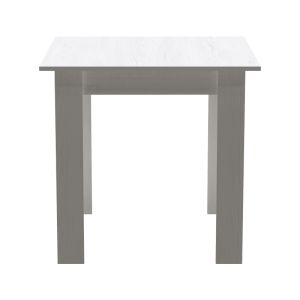 Dining table Manka-parker set of 3 pieces in white 80x80x77cm