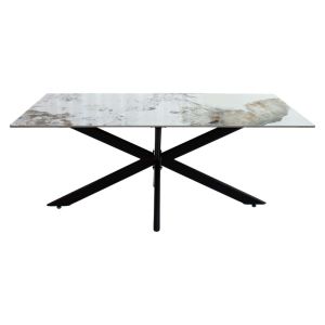 Marble Luxury Bettany dining table sintered stone white marble 180x90x75cm
