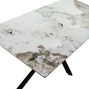 Marble Luxury Bettany dining table sintered stone white marble 180x90x75cm