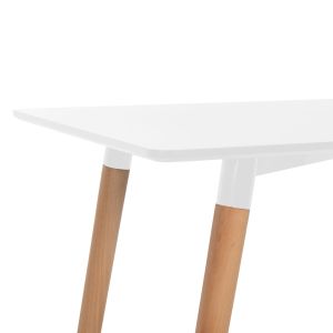 Dining table Minimal Art Wood MDF in beech and white color Hm8581,01 120x60x74cm
