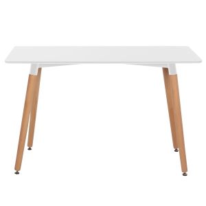 Dining table Minimal Art Wood MDF in beech and white color Hm8581,01 120x60x74cm
