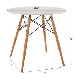 Dining table Minimal Art Wood80cm Hm0059,01