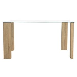 Dining table Morgan 140x80x75 with glass top 10mm Hm0083,01