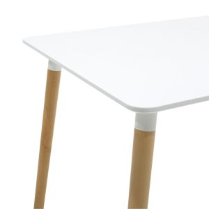 Dining table Natali-noor set of 5 pcs. Mdf white-beige fabric 120x80x76cm