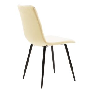 Dining table Natali-noor set of 5 pcs. Mdf white-beige fabric 120x80x76cm