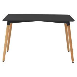 Dining table Natali-noor set of 5 pcs. Mdf white-beige-black 120x80x76cm