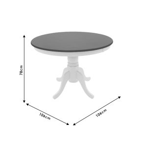 Dining table Nirvana solid rubber wood D106x78cm