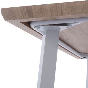 Dining table Ofira 140x80, sonoma color top and white legs