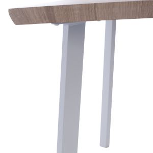Dining table Ofira 140x80, sonoma color top and white legs