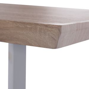 Dining table Ofira 140x80, sonoma color top and white legs
