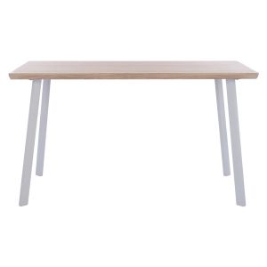 Dining table Ofira 140x80, sonoma color top and white legs