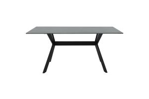 Olivetti dining table, technical stone-black marble top, 180x90x75cm