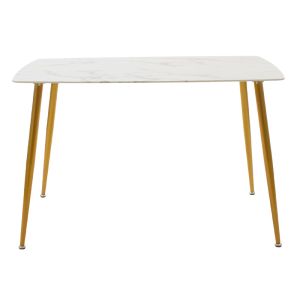 Dining table Paris with 8mm tempered glass top 120x80x75cm