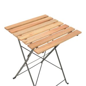 Dining table Pometia set of 3 pieces wood-metal