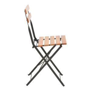 Dining table Pometia set of 3 pieces wood-metal