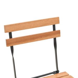 Dining table Pometia set of 3 pieces wood-metal