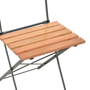 Dining table Pometia set of 3 pieces wood-metal