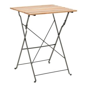 Dining table Pometia set of 3 pieces wood-metal