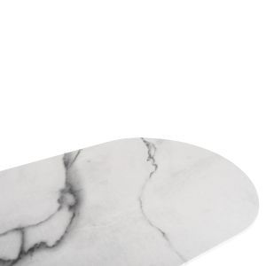 Prentis dining table - ceramic top 12 mm white marble - white metal legs 180x90x76hcm Hm9770,01