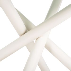 Prentis dining table - ceramic top 12 mm white marble - white metal legs 180x90x76hcm Hm9770,01