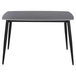 Dining table Raven ceramic top with marble effect-black metal legs 120x70x73 H Cm Hm9854.03