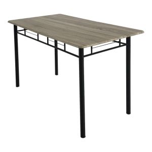 Dining table Reforia set of 5 pieces Mdf in gray color with black metal legs 110x60x74cm