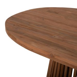 Dining table Remik Hm9835 solid teak in natural color, 100x200x75.5cm tabletop thickness 4cm