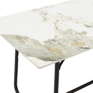 Dining table Revellio technical stone top and metal legs 150x90x75cm