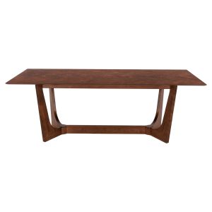 Dining table Rimer MDF veneer wood ash walnut color 220x100x75h Cm Hm9742