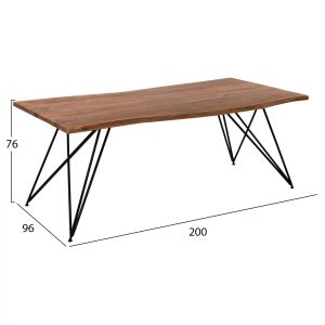 Dining table Rio Hm8181,11 acacia solid wood 200χ96χ76