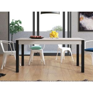 Savoia dining table in cashmere-black matte color with dimensions 160x80x77cm