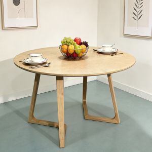 DINING TABLE SEDRIA MDF IN NATURAL COLOR D120X75CM
