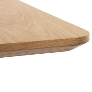 Dining table Trenk - Mdf with oak veneer-black metal legs 120x120x75hcm Hm9614,01
