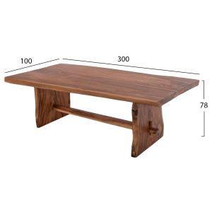 Dining table Ulyses Hm9759 solid oak in natural color 300x100x78cm