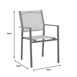 Dining table Valor-confidence set of 5 white metal 140x80x70cm