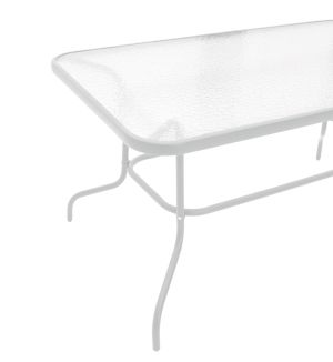 Dining table Valor-confidence set of 5 white metal 140x80x70cm