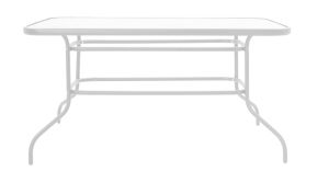 Dining table Valor-confidence set of 5 white metal 140x80x70cm