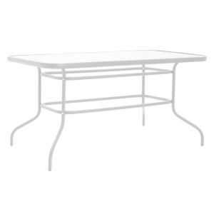 Dining table Valor-confidence set of 5 white metal 140x80x70cm