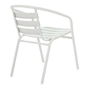 DINING TABLE VERGO-TADE, WHITE METAL, 60X70 CM